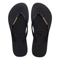 havaianas/ハワイアナス Havaianas サンダル ラバービーチサンダル Slim－Logo－Metallic－Black－Golden/507219432