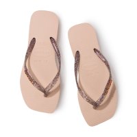 havaianas/ハワイアナス Havaianas サンダル ラバービーチサンダル Slim－Square－Logo－Metallic－Rose－Gold/507219434