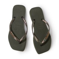havaianas/ハワイアナス Havaianas サンダル ラバービーチサンダル Slim－Square－Logo－Metallic－Rose－Gold/507219434