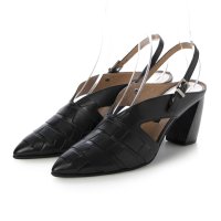 RABOKIGOSHI works/ラボ キゴシ ワークス RABOKIGOSHI works 6.5cm本革差し編みメッシュ2WAYバックストラップパンプス/507234633