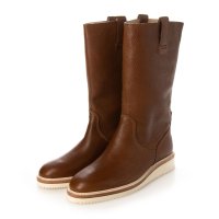 SAYA/【本革】軽量ソールハーフブーツ(グレージュ)/507234763