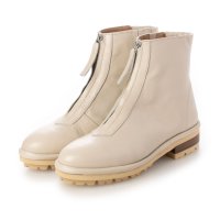 SAYA/【プラット製法】タンクソールフロントジップブーツ(アイボリー)/507234799