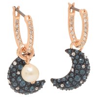 swarovski/スワロフスキー SWAROVSKI ピアス 月 ネイビー シルバー レディース SWAROVSKI 5671569/507278572