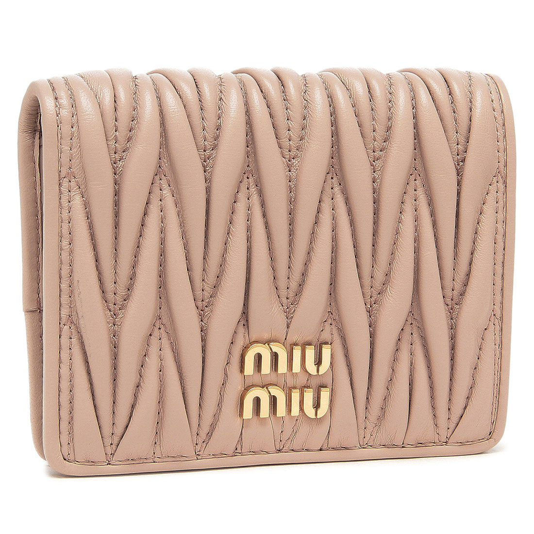 ミュウミュウ Miu Miu 二つ折り財布 マテラッセレザー ミニ財布 ミュウミュウ Miu Miu 二つ折り財布 マテラッセレザー ミニ財布