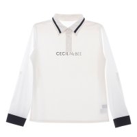 CECIL McBEE green/セシルマクビーグリーン CECIL McBEE green ロールアップスリーブPOLO/507324999