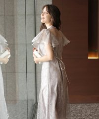 Apuweiser-riche/チュール刺繍ラッフルドレス/507389005