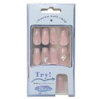 cinemacollection/シネマコレクション cinemacollection コスメ雑貨 ネイルチップ ロングスクエアタイプ PINK MAGNET カミオジャパン 付け爪 おしゃれ /507393451