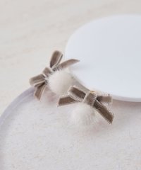 ROPE PICNIC PASSAGE/ベルベットリボン×シャギーボールプチピアス/507404877