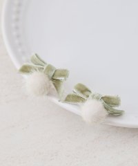 ROPE PICNIC PASSAGE/ベルベットリボン×シャギーボールプチピアス/507404877