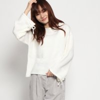 STYLEBLOCK/スタイルブロック STYLEBLOCK アクリルモヘアタッチ袖レースアッププルオーバー/502634147
