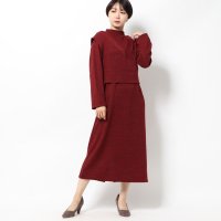 STYLEBLOCK/スタイルブロック STYLEBLOCK リブニットソーショートベストセットレイヤードワンピース/505682199