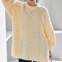 Ranan/ラナン RANAN ざっくり編地柄ニットプルオーバー/505733818