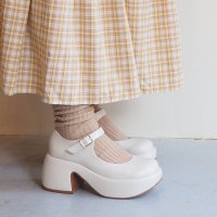 BY ASHINAGAOJISAN/バイアシナガオジサン by あしながおじさん 厚底おでこストラップパンプス/506891094