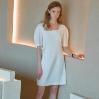 LOEUVRE/ルエブル LOEUVRE Square neck Mini Dress/507008752