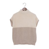 BRODIAEA/ブローディア BRODIAEA シャギー切り替えニットベスト/507010566