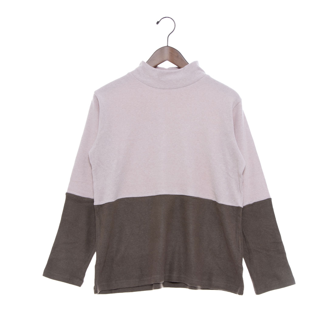 tシャツ BRODIAEA バイカラー起毛ハイネックプルオーバー レディース tシャツ BRODIAEA バイカラー起毛ハイネックプルオーバー