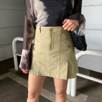 non-hedge/ノンヘッジ non－hedge ツイルプリーツミニスカート/507020924