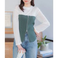 KOBE LETTUCE/コウベレタス KOBE LETTUCE ダブルジップベアトップニットビスチェ [C7091]/507048323