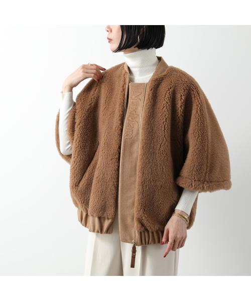 MAXMARA アウトレット●BRIOSEテディベアロゴ入りボンバーケープ セール】マックスマーラ Max Mara MAX MARA ケープ BRIOSE