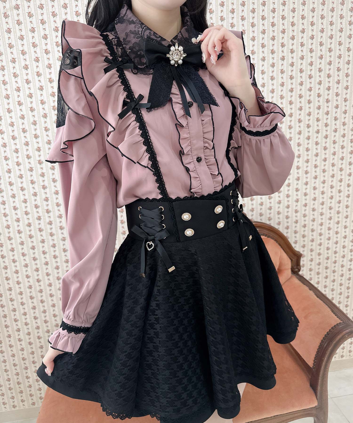 【美品】ロジータ ブラウス スカート お得6点セット F 推し活 フリル リボン 美品】ロジータ ブラウス スカート お得6点セット F 推し活