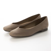 Shuna Shuna/スクエア パンプス 痛くない Vカット日本製 抗菌 消臭 シルバー ぺたんこ 走れるパンプス 黒 フラットシューズ/507098032