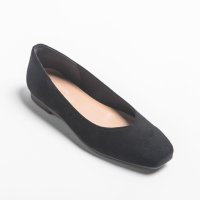 Shuna Shuna/スクエア パンプス 痛くない Vカット日本製 抗菌 消臭 シルバー ぺたんこ 走れるパンプス 黒 フラットシューズ/507098032