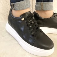 BLANC / BLEU/ブランブルー blanc/bleu 【本革】ふかふかクッションインソール フラワーカット レースアップスニーカー/507113423