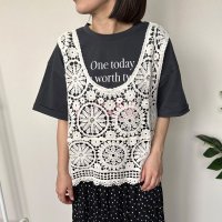 CRB/シーアールビー CRB クロシェレースベスト/507116497