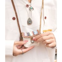 CAYHANE/【チャイハネ】パハルミニポーチネックレス ブルー/507123206