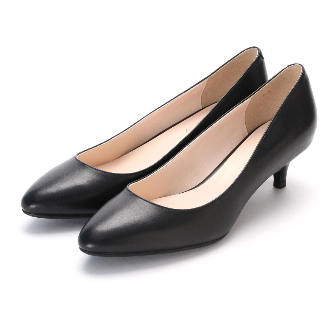 DIANA◎極美品！本革&エナメル パンプス(24.5)ラウンドトゥ ラメ 黒 美品】DIANA パンプス 黒 レザー 24.5cm ポインテッドトゥ