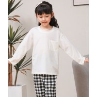 TeddyShop/テディショップ Teddyshop キッズ 長袖チェックのミックスマッチルームウェアパジャマ 上下2点セット/507125848