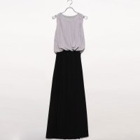 STYLEBLOCK/スタイルブロック STYLEBLOCK ビジュー付ドレープシフォンバイカラーロングパーティードレス/507129103