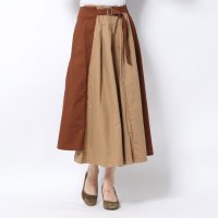 STYLEBLOCK/スタイルブロック STYLEBLOCK 綿ツイル配色アシンメトリースカート/507129373