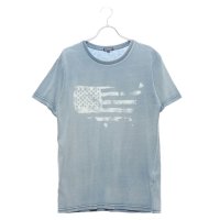 STYLEBLOCK/スタイルブロック STYLEBLOCK カットデニムプリントクルーネックTシャツ/507130071