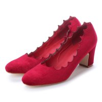 STYLEBLOCK/スタイルブロック STYLEBLOCK ベロアエッジカットチャンキーヒールパンプス/507133681