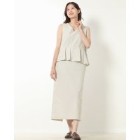 STYLEBLOCK/スタイルブロック STYLEBLOCK リネンタッチペプラムノースリーブワンピース/507135437