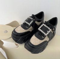 Tomieco/トミエコ Tomieco ビジューバックル付きアイテムに新色WHITEが入荷 厚底レース柄スニーカー/507161639