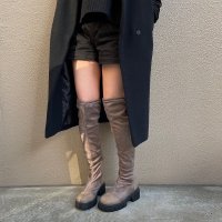 Tomieco/トミエコ Tomieco 厚底ビガーブーツ スエード素材のニーハイブーツ/507161687