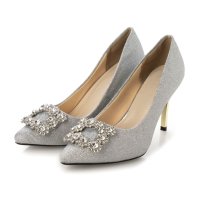 DEMETER/デメテル DEMETER 9.5cm☆ポインテッドトゥ ピンヒール グリッター ビジューパンプス/507165515