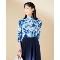 DoCLASSE/ドゥクラッセ DoCLASSE UVスラブ・ハイネック7分袖/柄1/507165749
