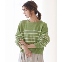 KOBE LETTUCE/コウベレタス KOBE LETTUCE 前後2wayボーダーニットカーディガン [C5898]/507170985