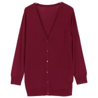 KOBE LETTUCE/コウベレタス KOBE LETTUCE 【肌触り◎】[2サイズ]シルクタッチ&ウォッシャブルプレーンカーディガン【Vロング丈】 [C5230]/507171021