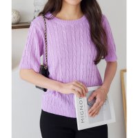 KOBE LETTUCE/コウベレタス KOBE LETTUCE ハーフスリーブケーブルニット [C6668]/507171162