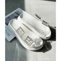 KOBE LETTUCE/コウベレタス KOBE LETTUCE 厚底ビジューダブルベルトサンダル [I2563]/507171430