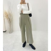 KOBE LETTUCE/コウベレタス KOBE LETTUCE タック入り美脚ワイドパンツ［選べる2タイプ］【アンクル】 [M3461]/507171532