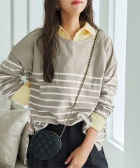 KOBE LETTUCE/コウベレタス KOBE LETTUCE ゆったり ボーダーシンプルカットチュニック【パネル】 [C3864]/507171671