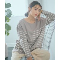 KOBE LETTUCE/コウベレタス KOBE LETTUCE ゆったり ボーダーシンプルカットチュニック【パネル】 [C3864]/507171671