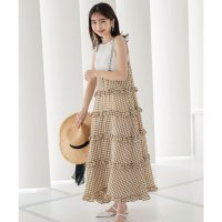 KOBE LETTUCE/コウベレタス KOBE LETTUCE フリルティアードキャミワンピース [E3050]/507171927