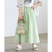KOBE LETTUCE/コウベレタス KOBE LETTUCE ギンガムチェックギャザーマキシスカート [M3581]/507172155