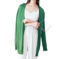 KOBE LETTUCE/コウベレタス KOBE LETTUCE シルクタッチ&ウォッシャブルプレーンカーディガン【Vロング丈】 [C1053]/507172262